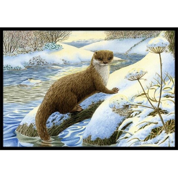Carolines Treasures ASA2187MAT Winter Otter Indoor or Outdoor Mat; 18 x 27 ASA2187MAT - main